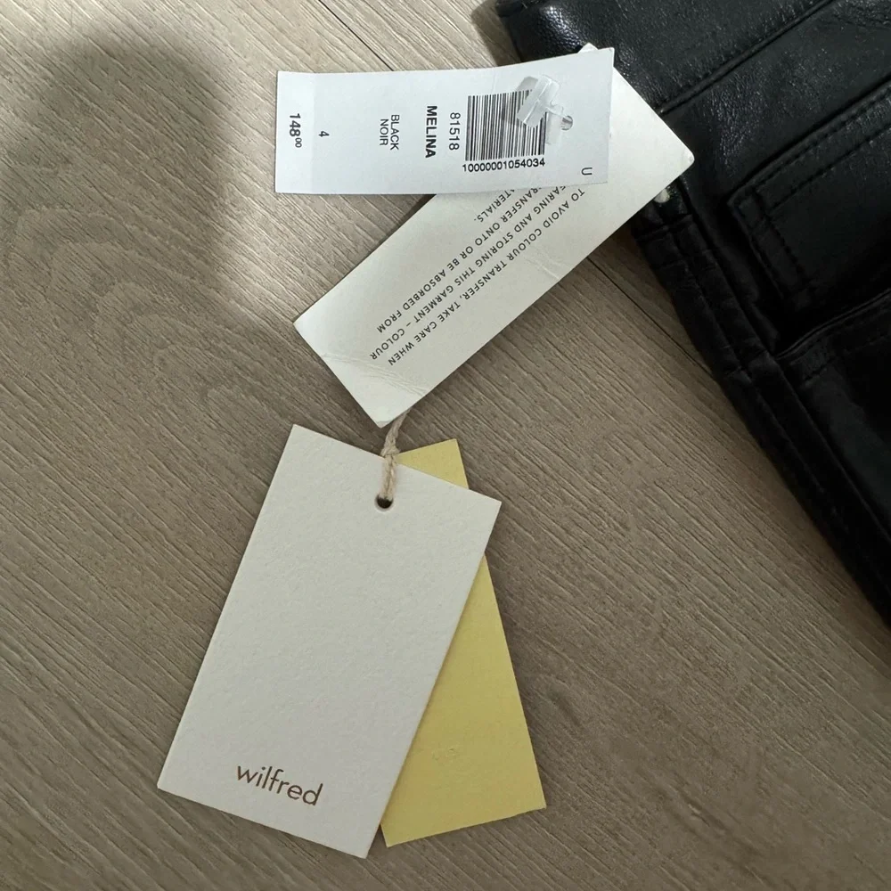 Aritzia Wilfred Melina Black Leather Pants - Picture 5 of 5